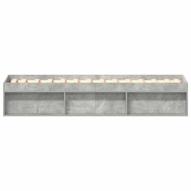Bed Frame without Mattress Concrete Grey 90x200 cm