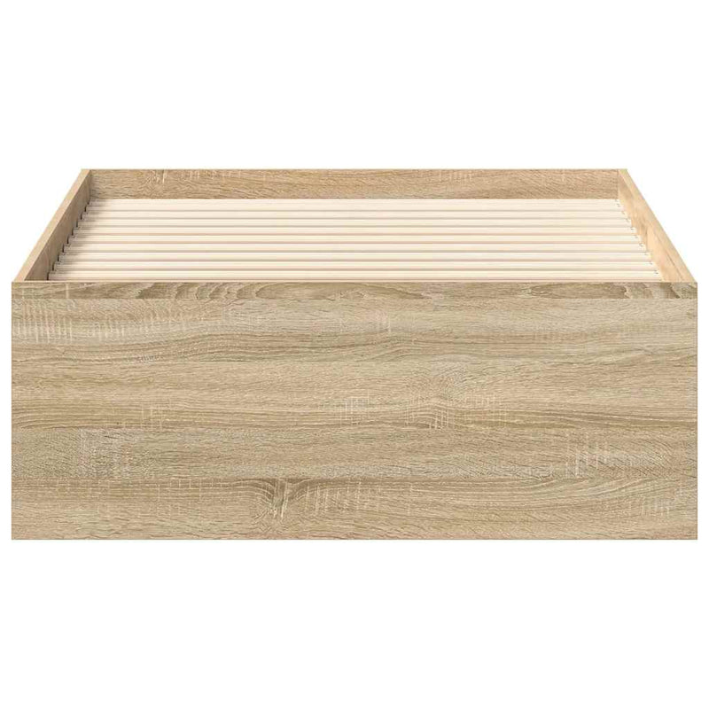Bed Frame without Mattress Sonoma Oak 100x200 cm