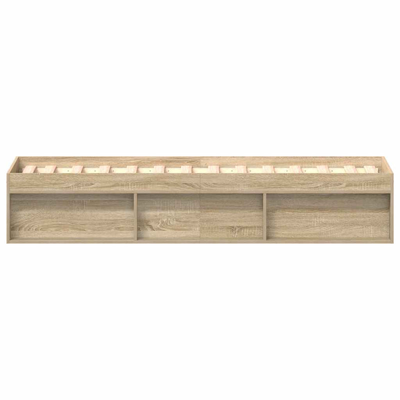 Bed Frame without Mattress Sonoma Oak 100x200 cm