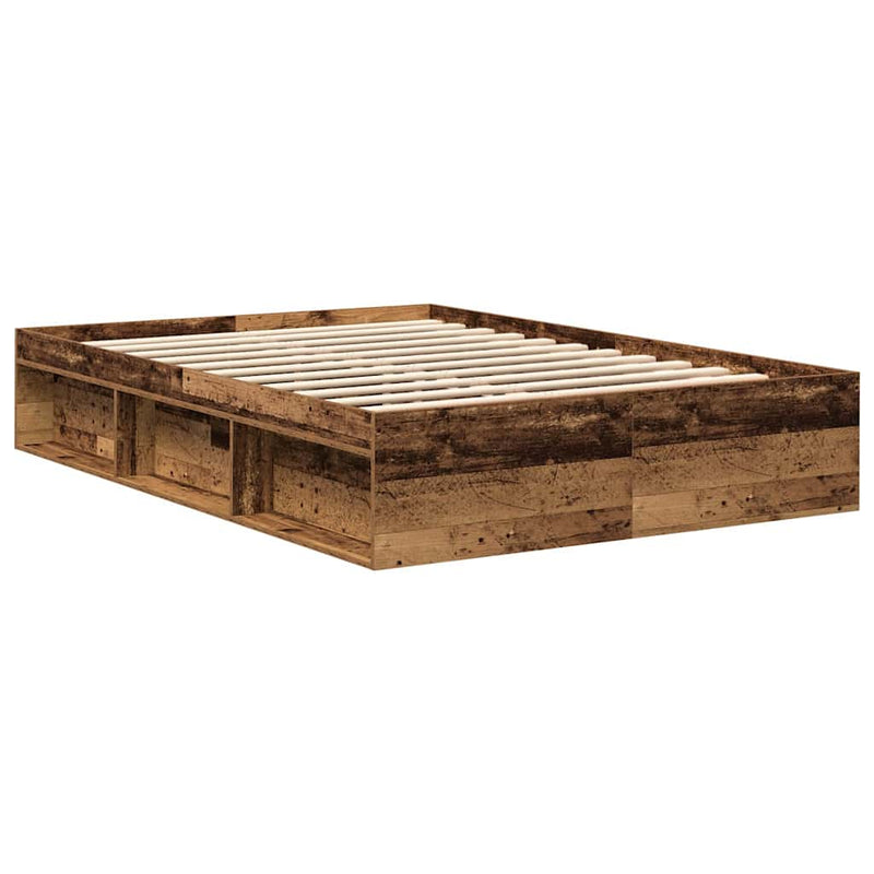 Bed Frame without Mattress Smoked Oak 120x200 cm