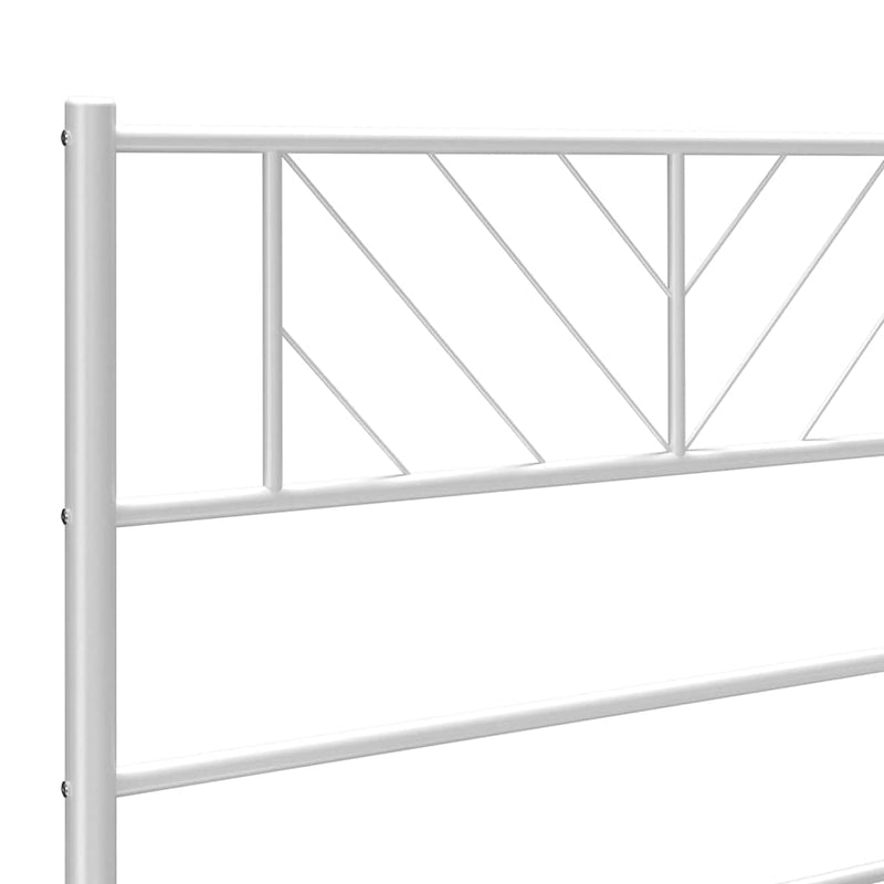 Metal Headboard White 150 cm