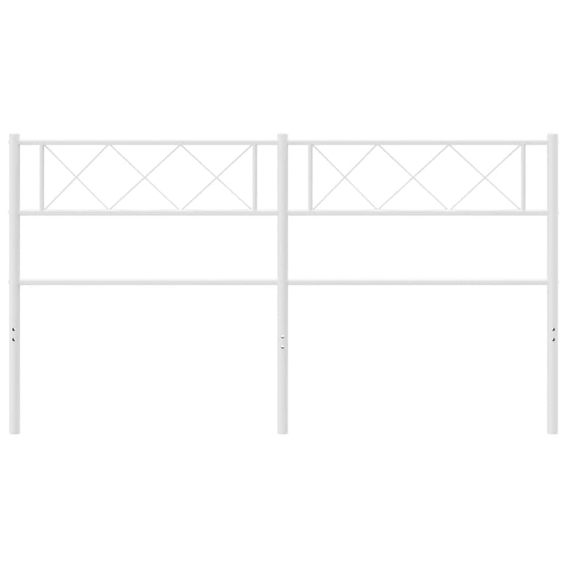 Metal Headboard White 135 cm