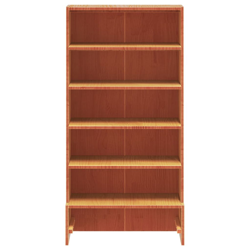 Shoe Cabinet Wax Brown 52x30x104 cm Solid Wood Pine