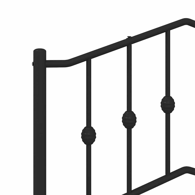 Metal Headboard Black 150 cm