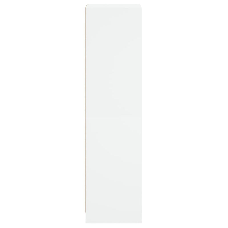 Highboard with Glass Door White 35x37x142 cm
