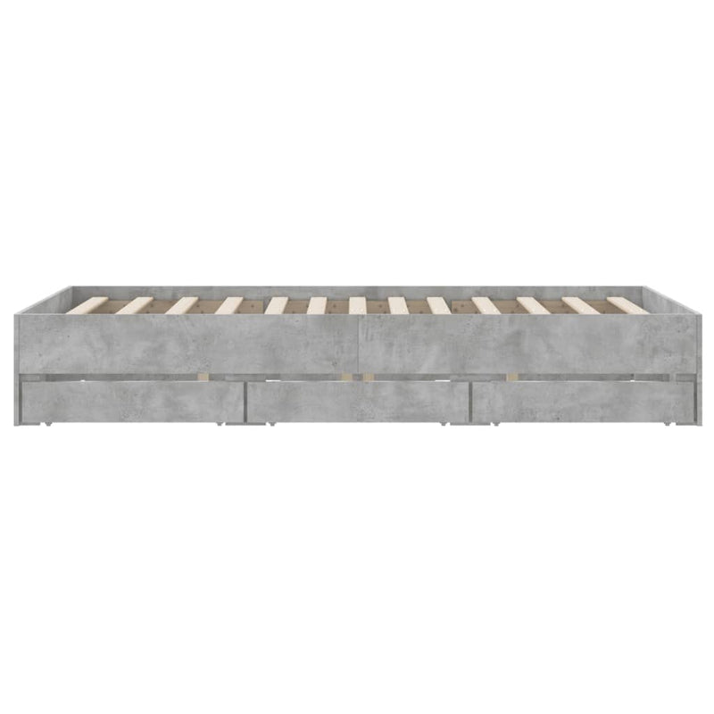 Modern Wooden Double Size 135cm Bed Frame Base With Storage Drawers