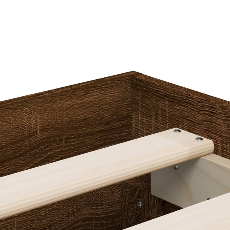 Modern Wooden Double Size 135cm Bed Frame Base With Storage Drawers
