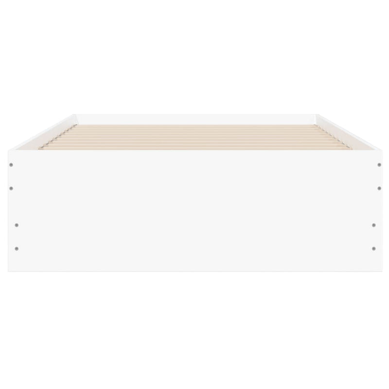Bed Frame with Drawers without Mattress White 75x190 cm Small Single