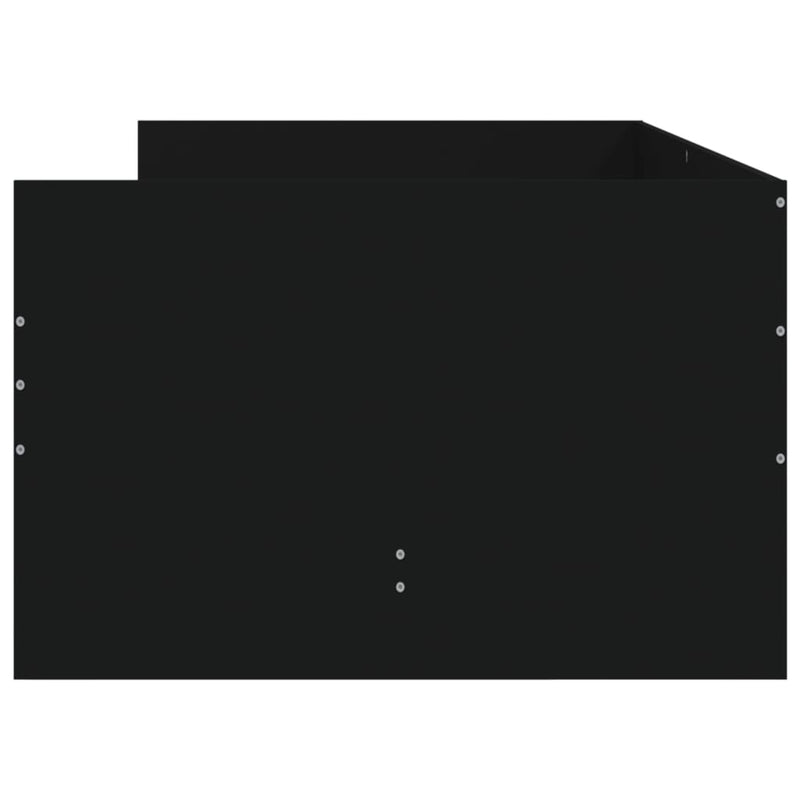 Bed Frame without Mattress Black 75x190 cm Small Single Small Single