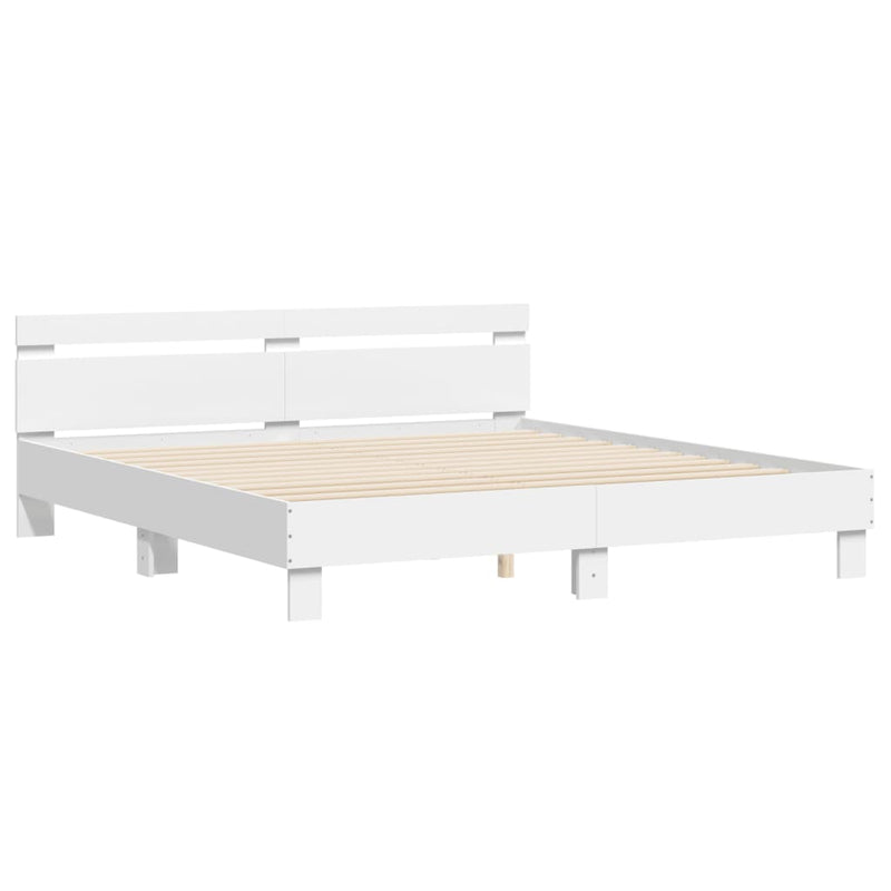 Modern Wooden Queen Size 1.6m Bed Frame Base With Headboard Wood Beds
