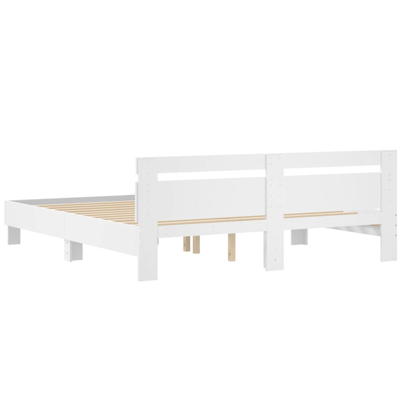 Modern Wooden Queen Size 1.6m Bed Frame Base With Headboard Wood Beds
