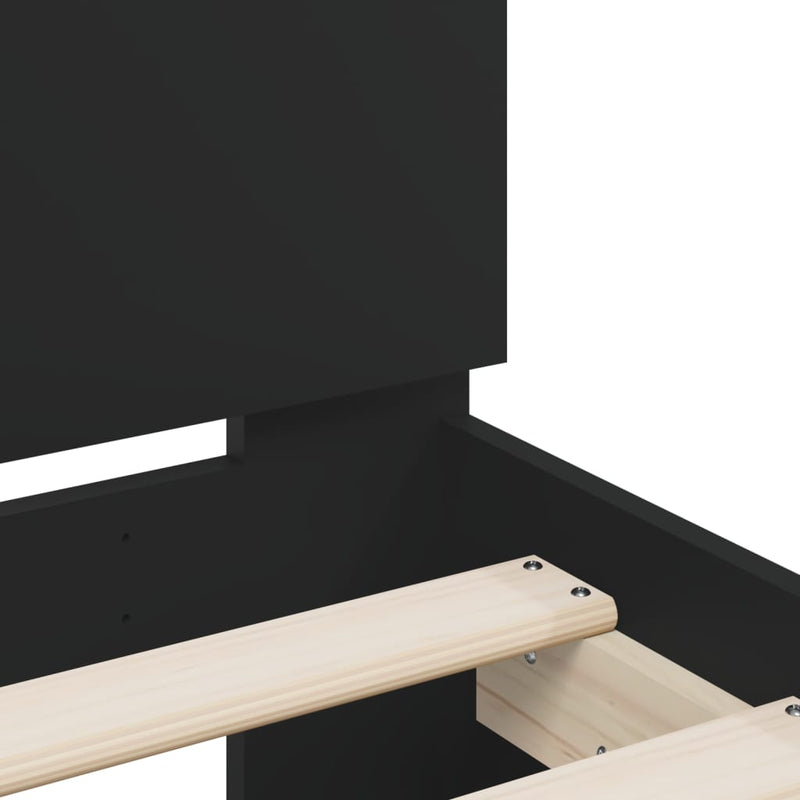Modern Wooden Queen Size 1.6m Bed Frame Base With Headboard Wood Beds