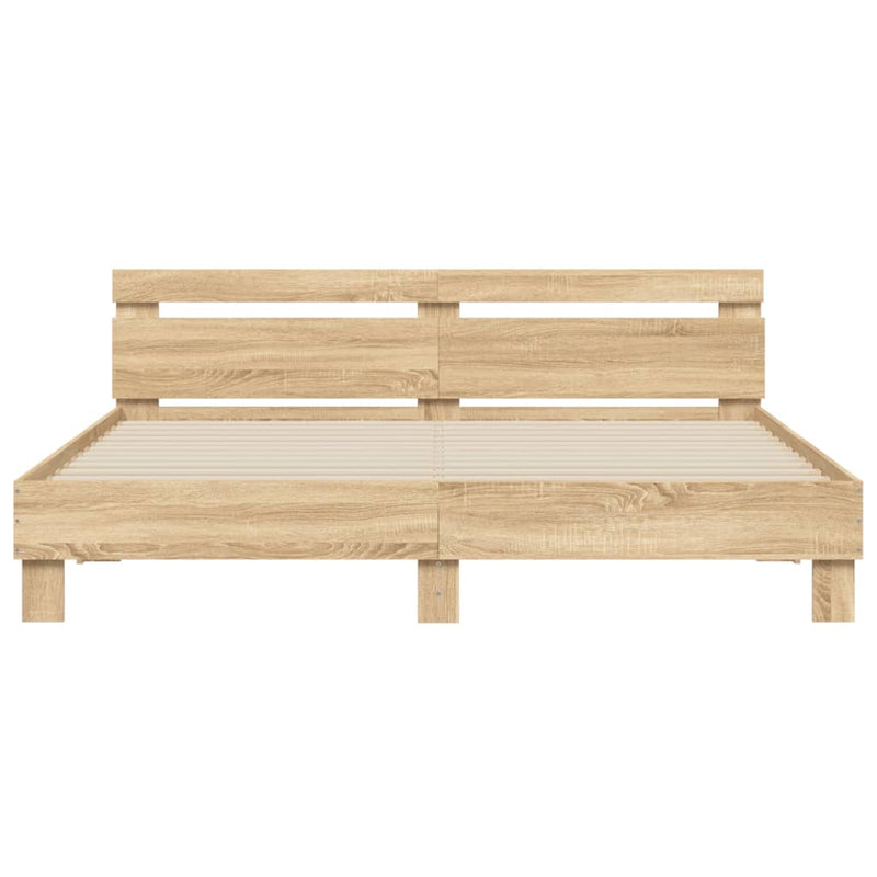 Modern Wooden Queen Size 1.6m Bed Frame Base With Headboard Wood Beds