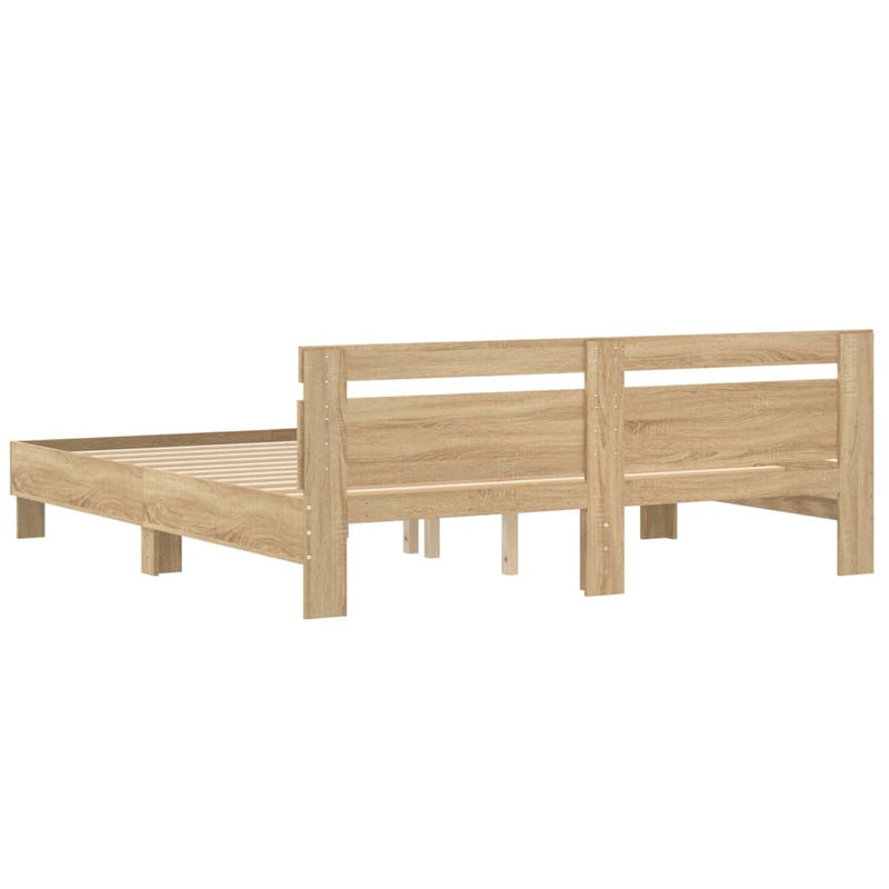 Modern Wooden Queen Size 1.6m Bed Frame Base With Headboard Wood Beds