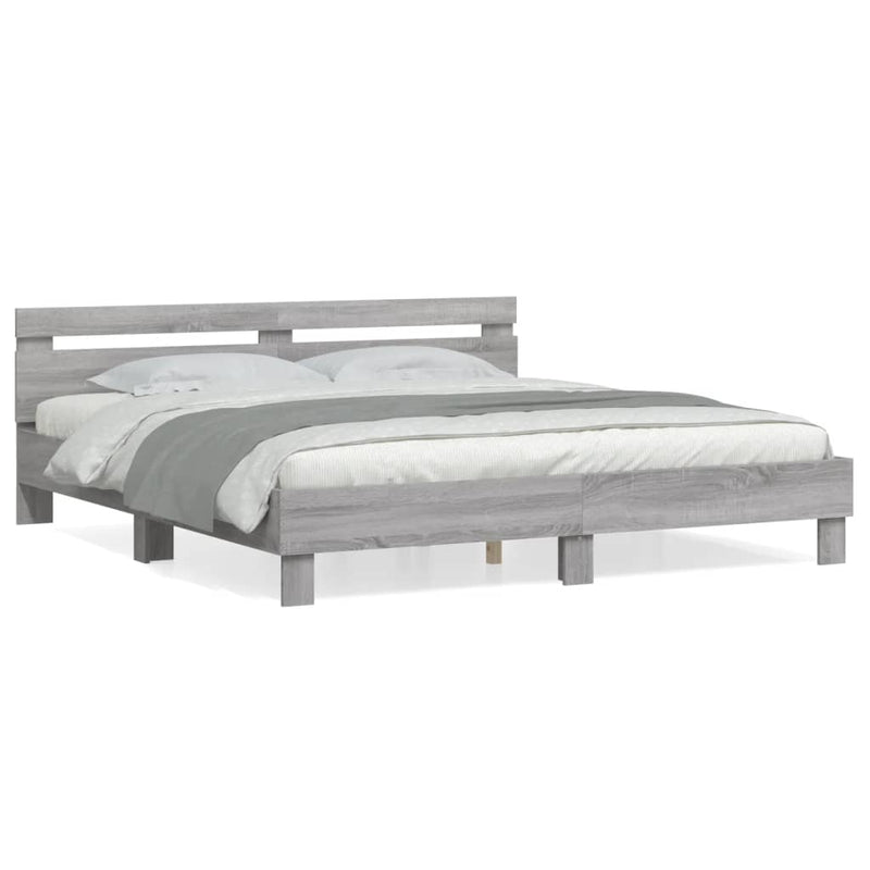 Modern Wooden Queen Size 1.6m Bed Frame Base With Headboard Wood Beds