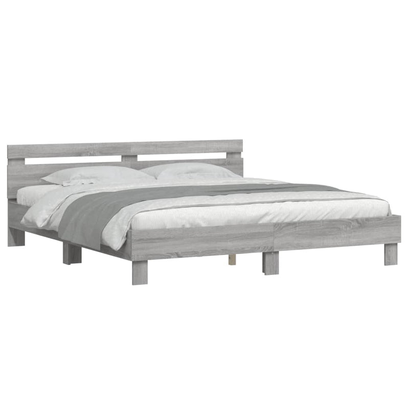 Modern Wooden Queen Size 1.6m Bed Frame Base With Headboard Wood Beds
