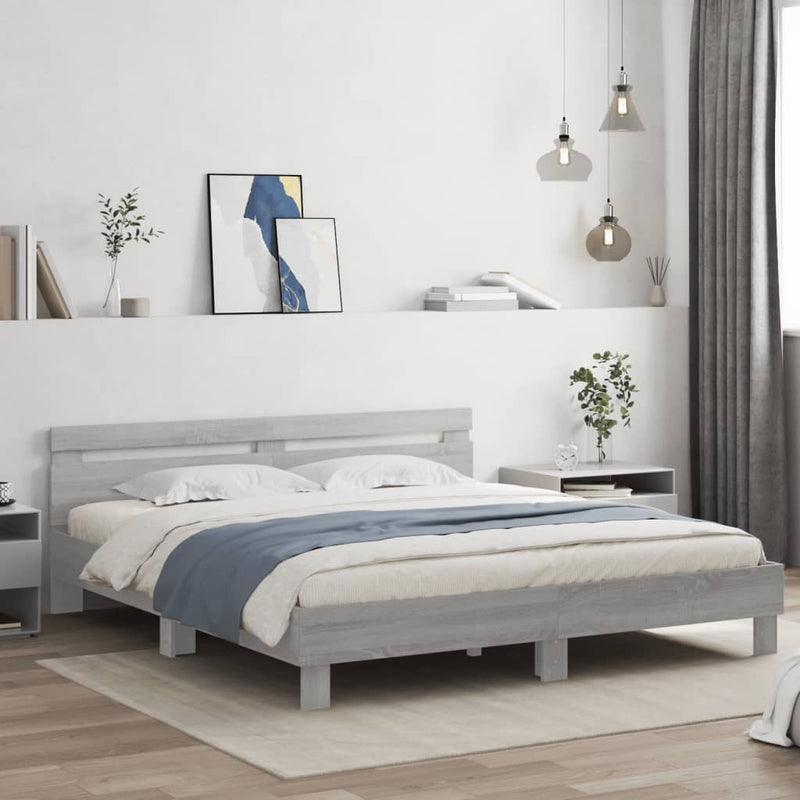 Modern Wooden Queen Size 1.6m Bed Frame Base With Headboard Wood Beds