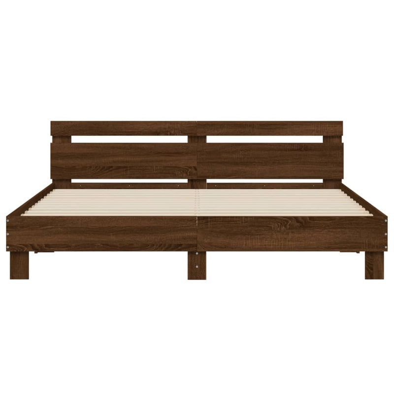 Modern Wooden Queen Size 1.6m Bed Frame Base With Headboard Wood Beds