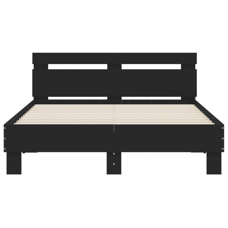 Bed Frame without Mattress Black 120x200 cm
