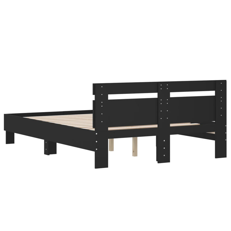 Bed Frame without Mattress Black 120x200 cm