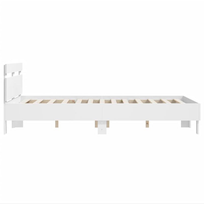 Bed Frame without Mattress White 120x190 cm Small Double