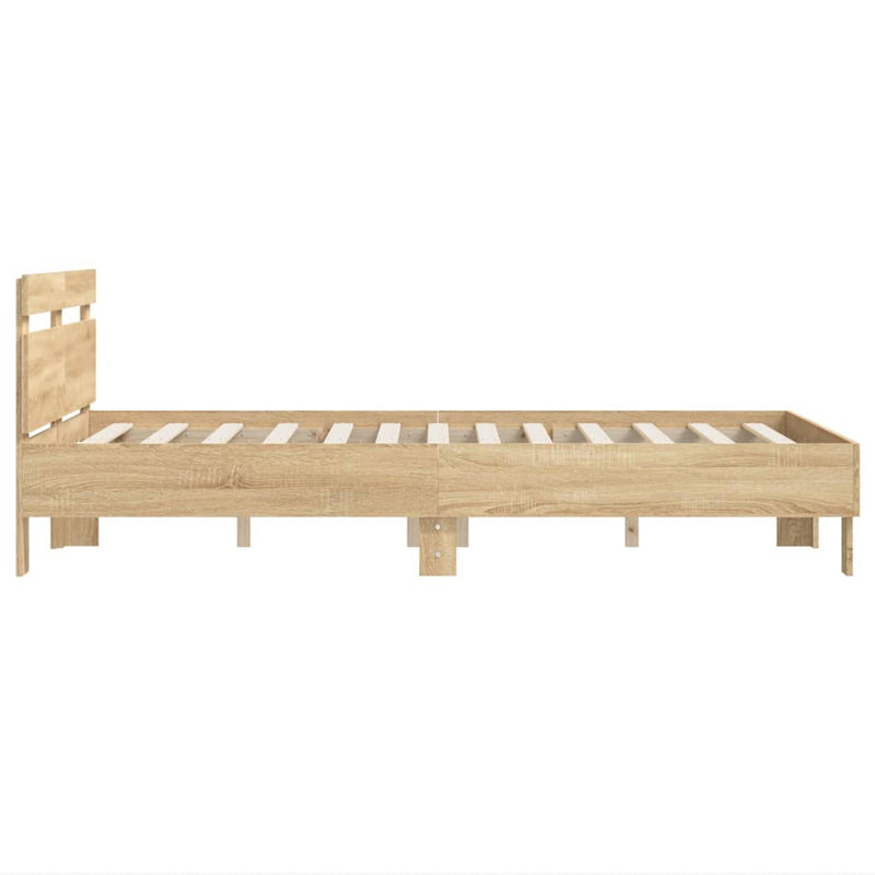 Bed Frame without Mattress Sonoma Oak 120x190 cm Small Double