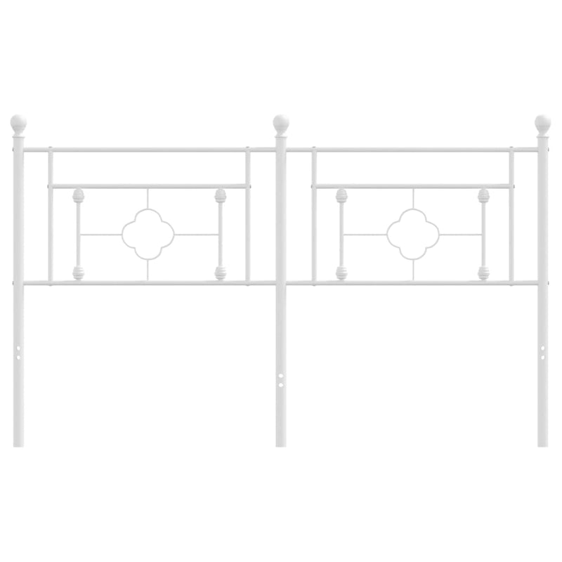 Metal Headboard White 160 cm