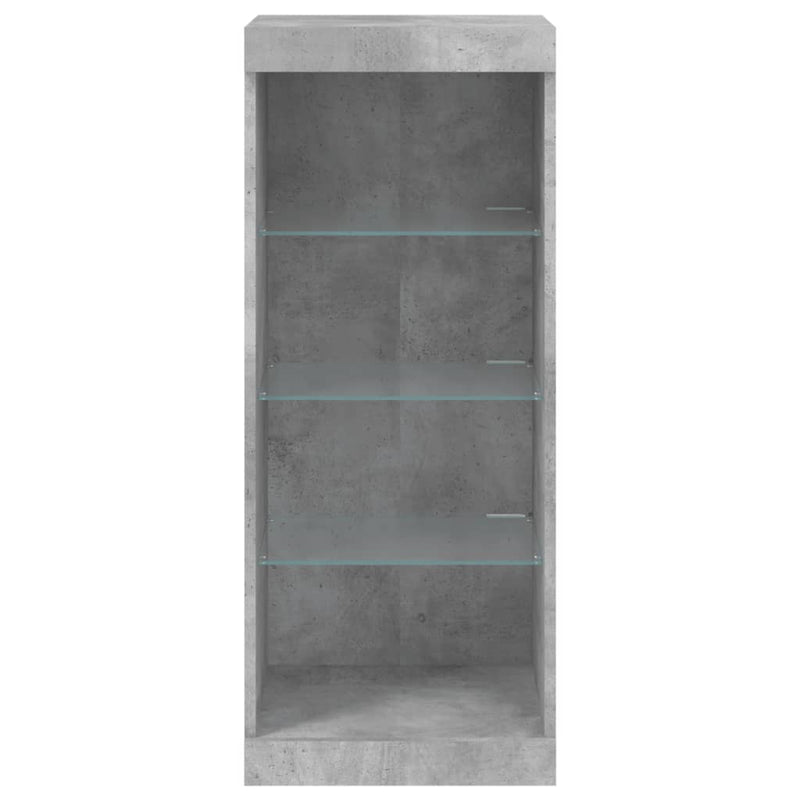 Sideboard with LED Lights Concrete Grey 41x37x100 cm