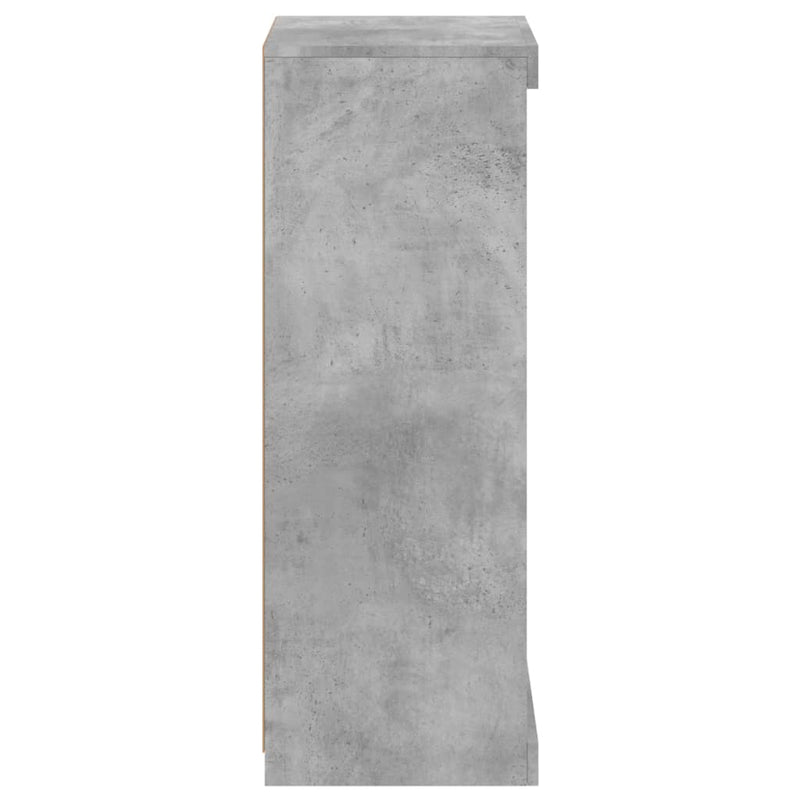 Sideboard with LED Lights Concrete Grey 41x37x100 cm