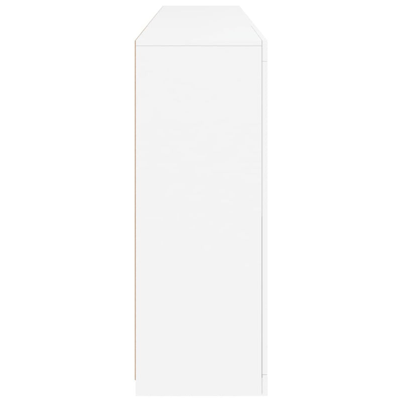Sideboard with LED Lights White 202x37x100 cm