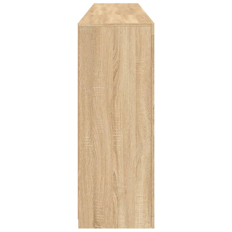 Sideboard with LED Lights Sonoma Oak 202x37x100 cm