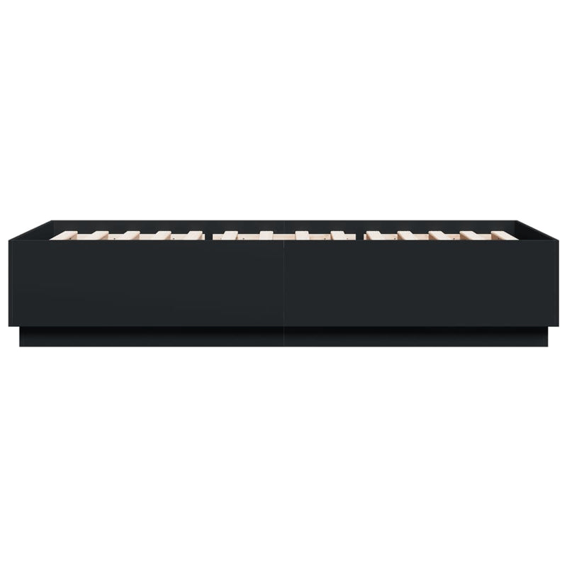 Bed Frame without Mattress Black 90x200 cm