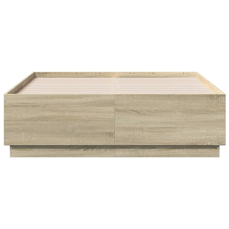 Bed Frame without Mattress Sonoma Oak 120x190 cm Small Double