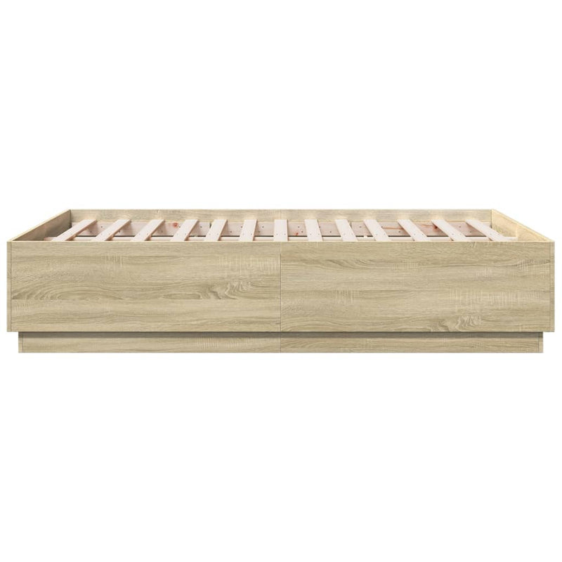 Bed Frame without Mattress Sonoma Oak 120x190 cm Small Double