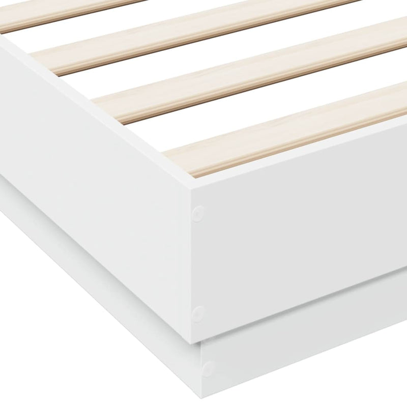 Bed Frame without Mattress White 140x200 cm