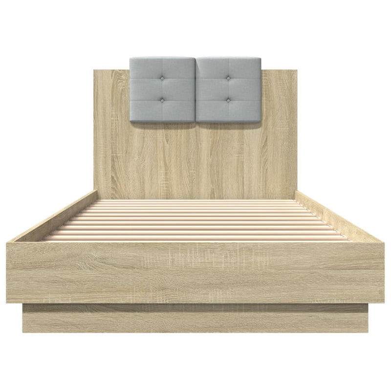 Bed Frame without Mattress Sonoma Oak 100x200 cm