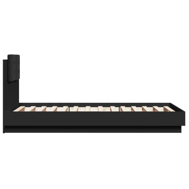 Bed Frame without Mattress Black 90x190 cm Single