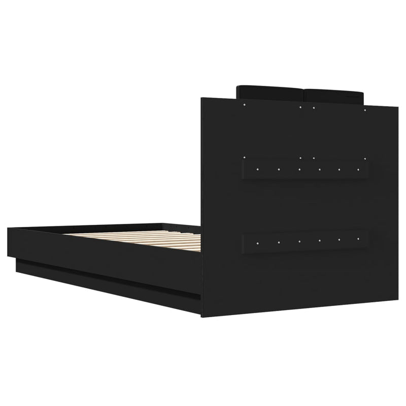 Bed Frame without Mattress Black 90x190 cm Single