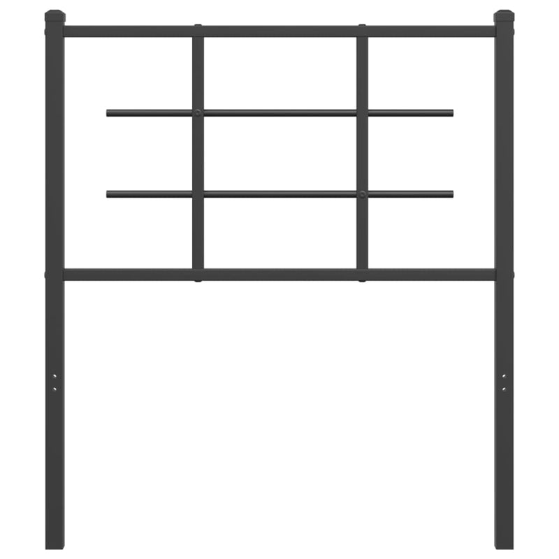 Metal Headboard Black 75 cm
