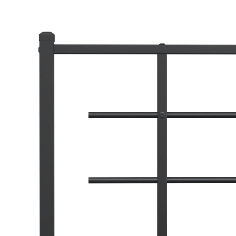 Metal Headboard Black 200 cm