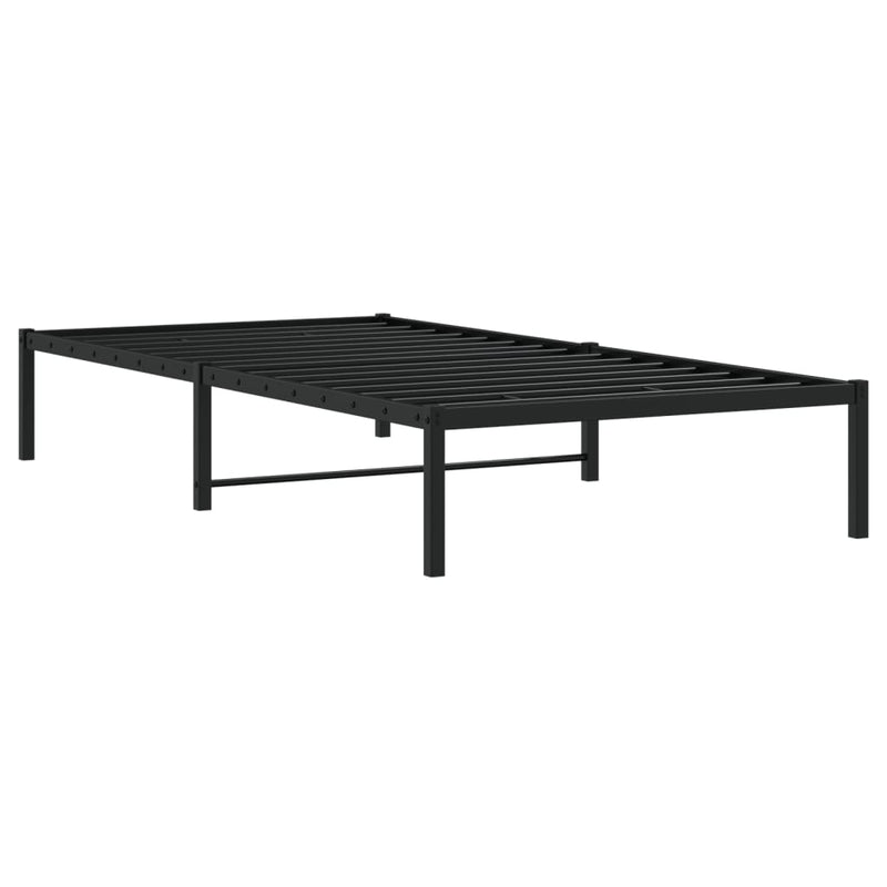 Metal Bed Frame without Mattress Black 100x200cm