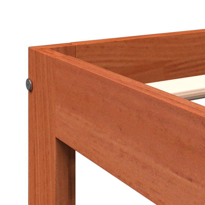 Bed Frame without Mattress Wax Brown 75x190 cm Small Single Solid Wood Pine