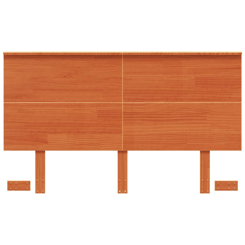 Headboard Wax Brown 120 cm Solid Wood Pine