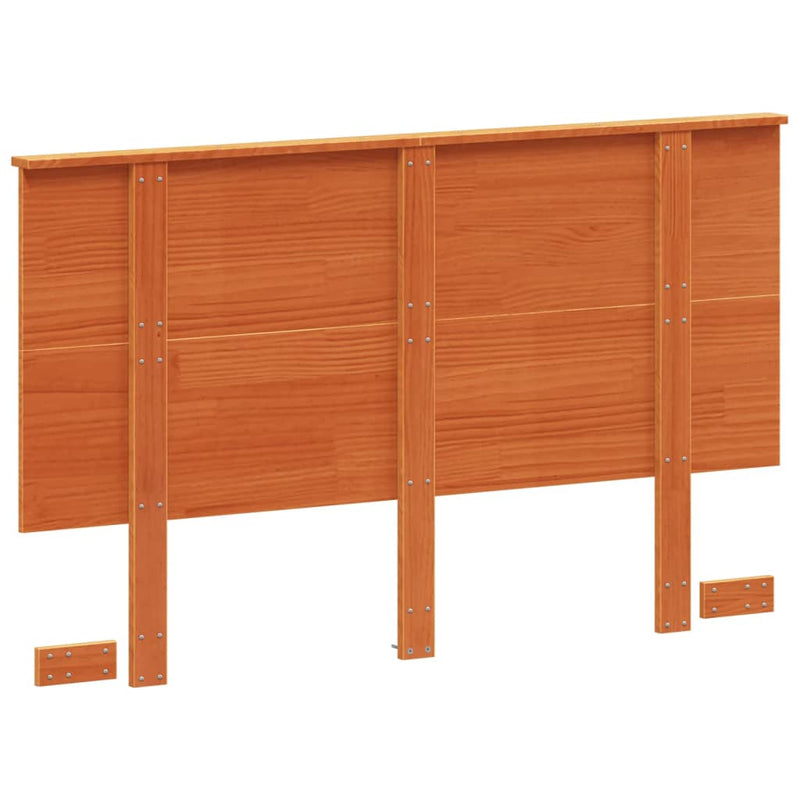 Headboard Wax Brown 120 cm Solid Wood Pine