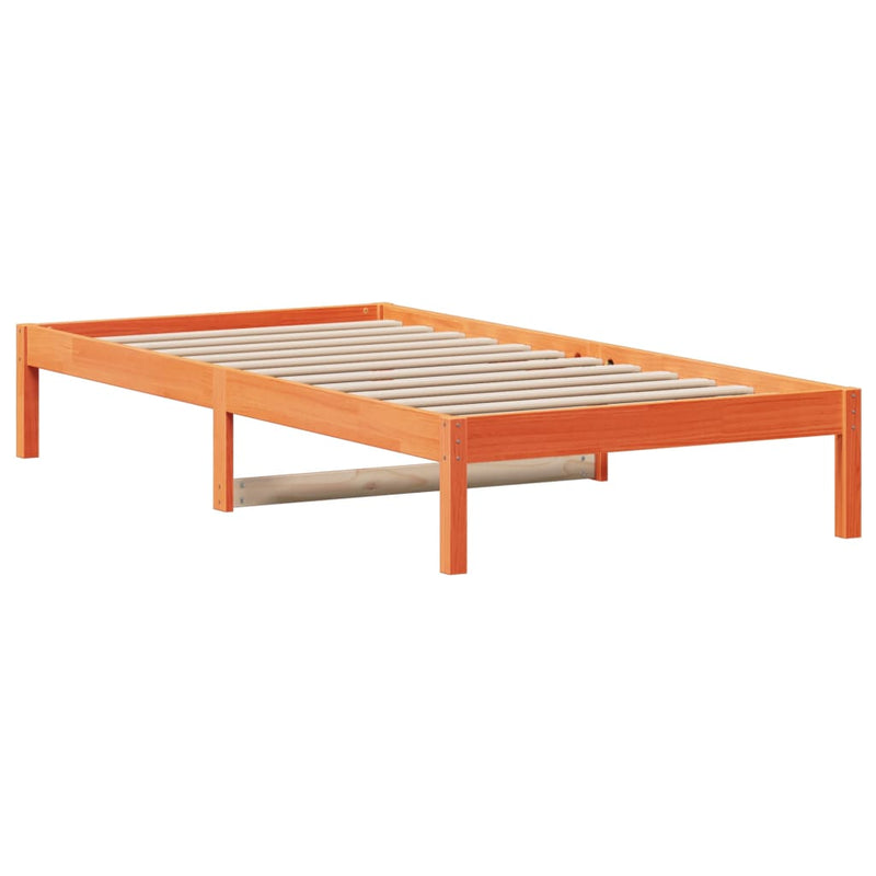 Day Bed without Mattress Wax Brown 90x200 cm Solid Wood Pine
