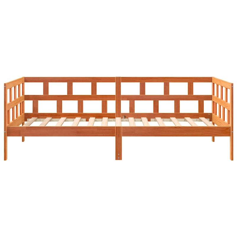Day Bed without Mattress Wax Brown 90x200 cm Solid Wood Pine