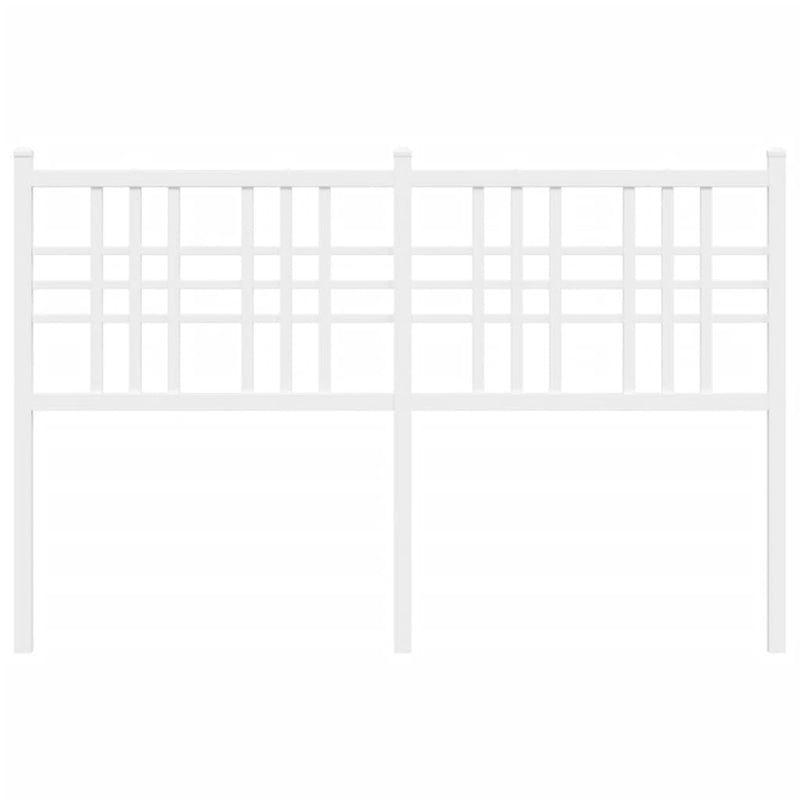 Metal Headboard White 120cm