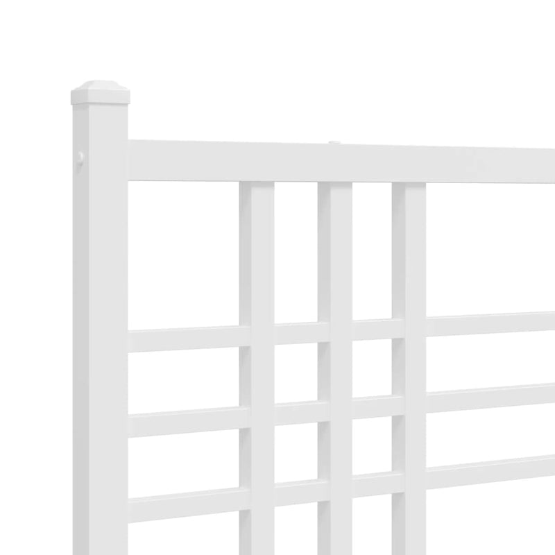 Metal Headboard White 120cm