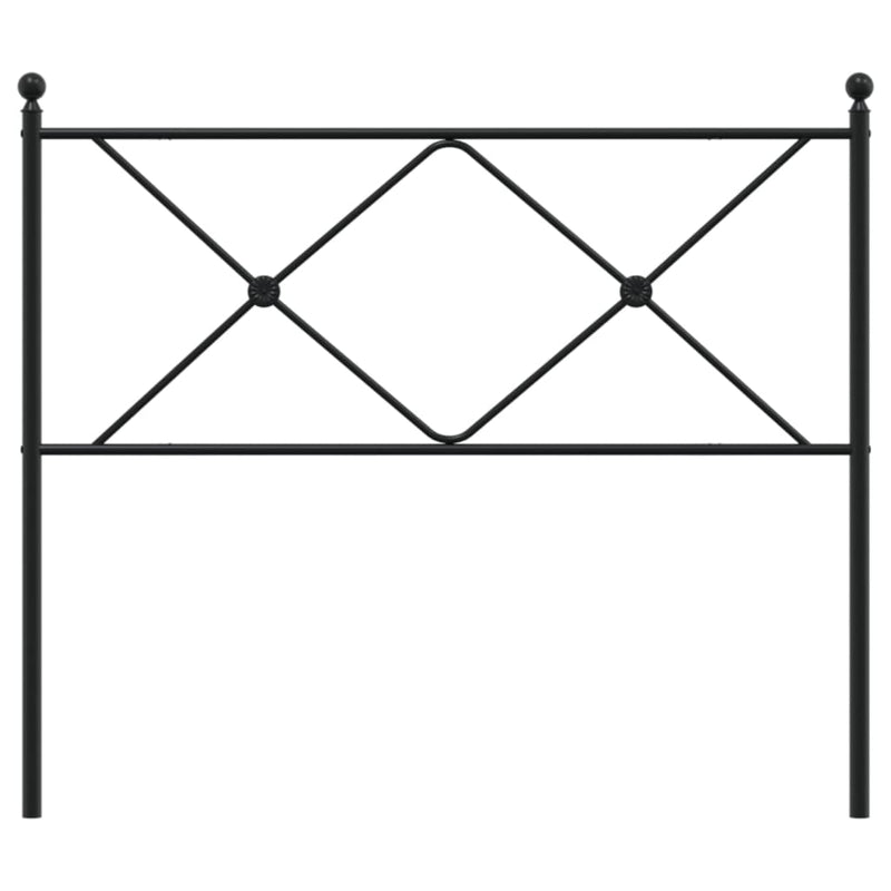 Metal Headboard Black 107cm
