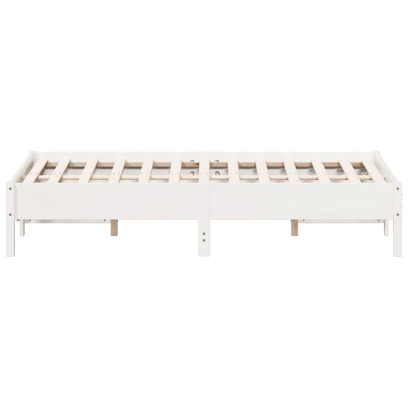 Bed Frame without Mattress White 120x190 cm Small Double Solid Wood Pine